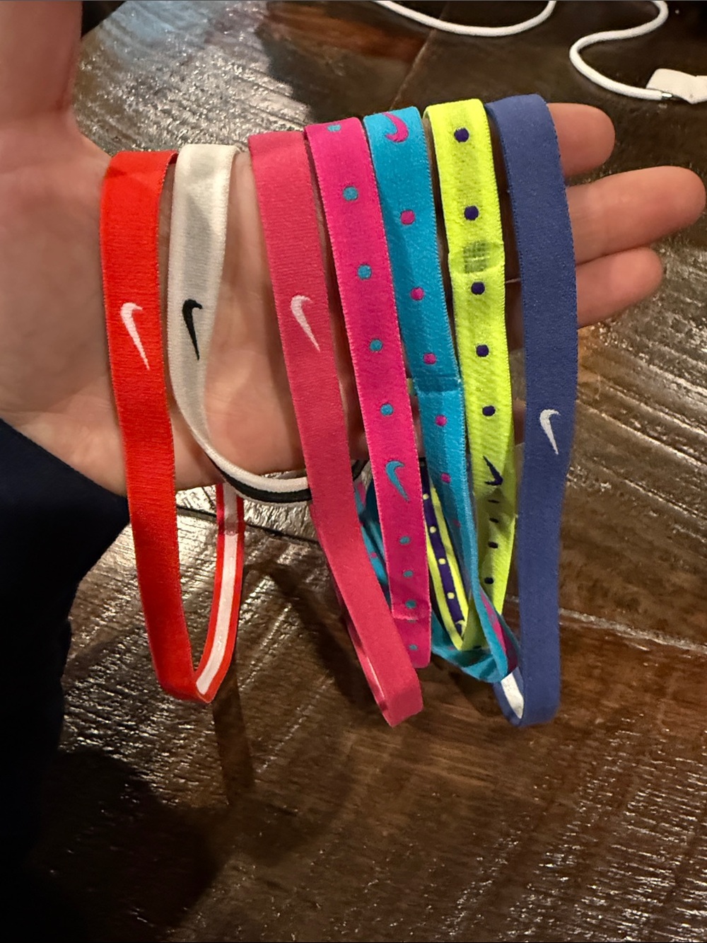 Nike Kids Stretch Sport Headbands in Red, White, Pink, Teal, Neon Yellow & Blue